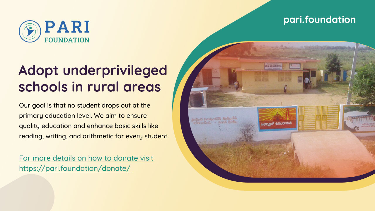 Adopt Underprivileged Schools In Rural Areas | Pari Foundation
